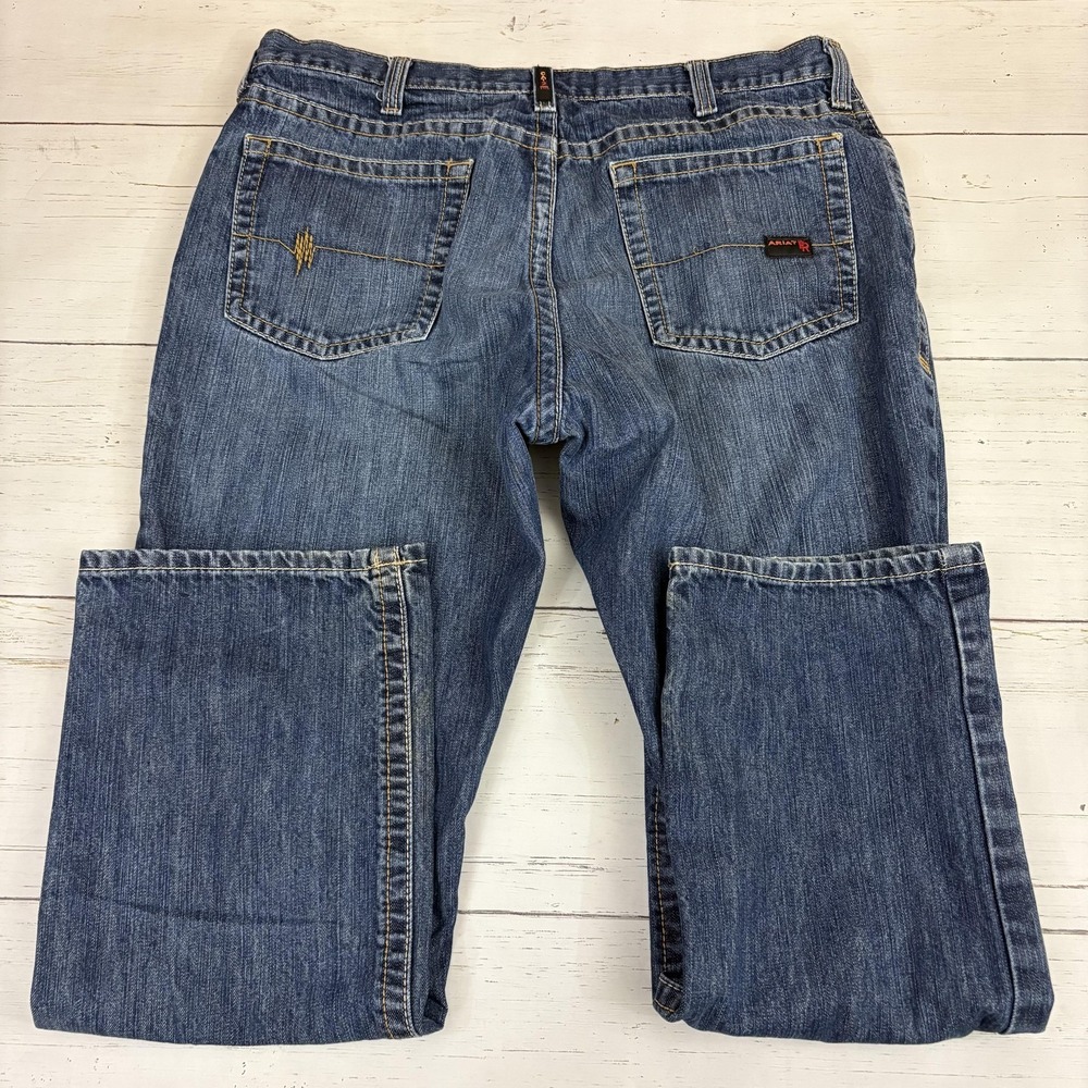 Ariat M4 FR Low Rise Relaxed Bootcut Jeans Mens 40x32 (41X32) Flame Resistant - Picture 3 of 14
